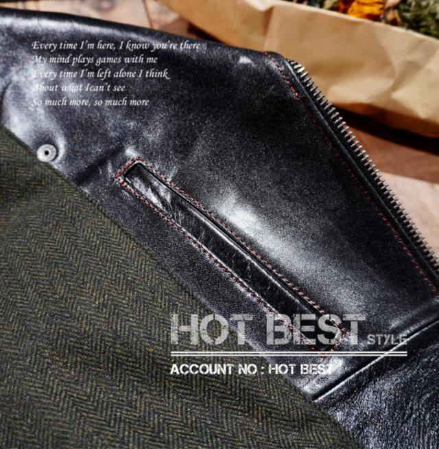 1.3mm ホースハイド UKスタイル メンズ 革ジャン ダブルライダース レザージャケット ロンジャン 植物鞣し 馬革