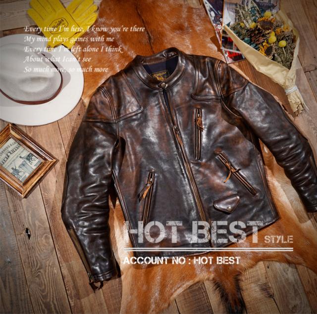 1.2mm茶芯カウハイド 50年代 パテッド メンズ 革ジャン ヴィンテージ加工 シングルライダース レザージャケットPADDED タンニンなめし牛革 1.2mm茶芯カウハイド 50年代 パテッド メンズ 革ジャン ヴィンテージ