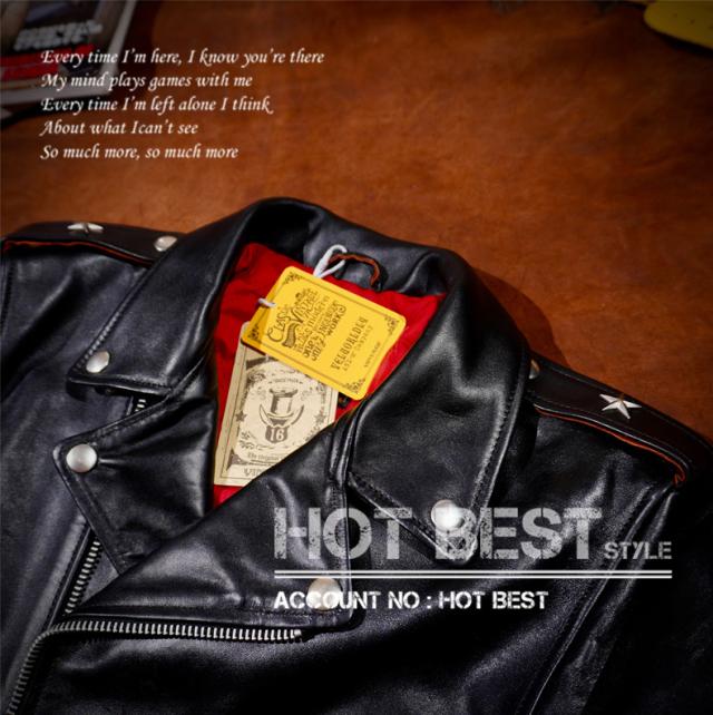 1.3mm 茶芯ホースハイド 50年代スタイル メンズ 革ジャン ダブルライダース レザージャケット 613 ワンスター オイルレザー 馬革