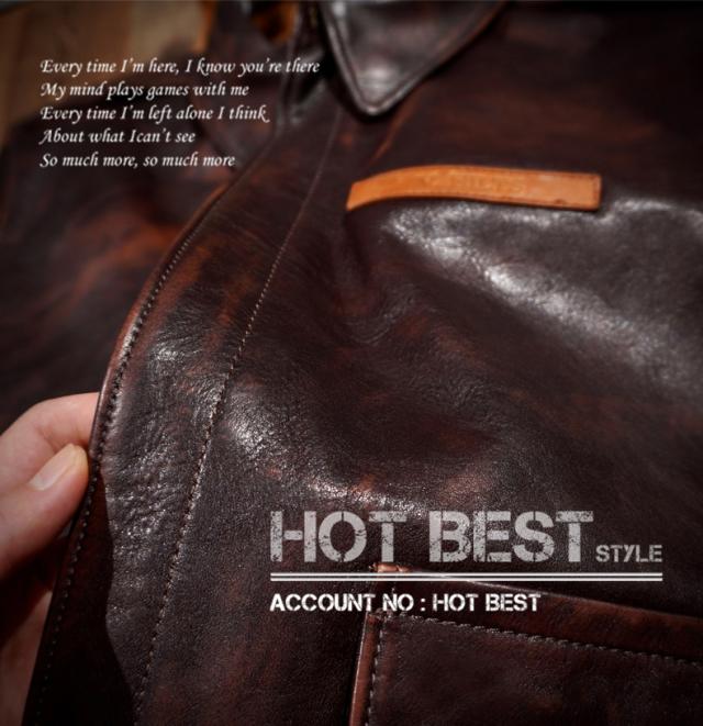 1.3mm 茶芯カウハイド復刻40年代 USAF TYPE A-2 V. HILTS ヴィンテージ 革ジャン フライトジャケット WWII 1942 大脱走 タンニンなめし 牛革