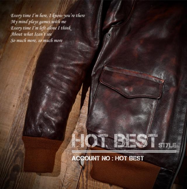 1.3mm 茶芯カウハイド復刻40年代 USAF TYPE A-2 V. HILTS ヴィンテージ 革ジャン フライトジャケット WWII 1942 大脱走 タンニンなめし 牛革