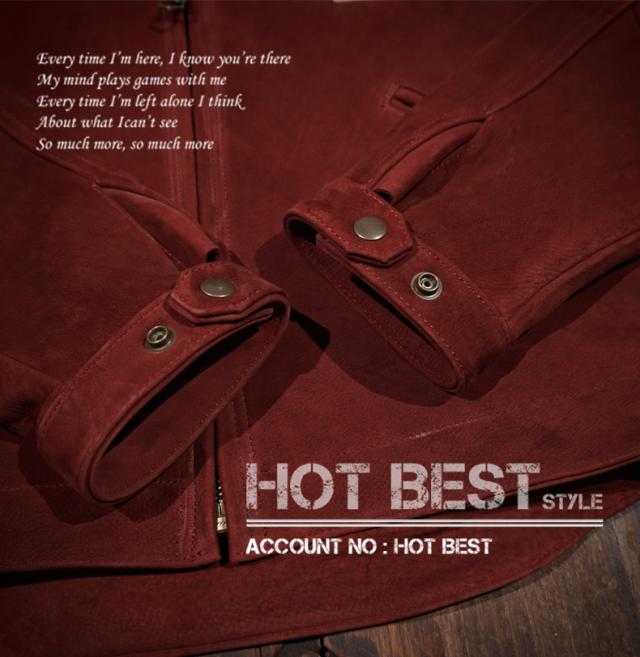 1.3mm カウスエード スタンダードスタイル メンズ 革ジャン シングルライダース イタリアンレザー 牛革