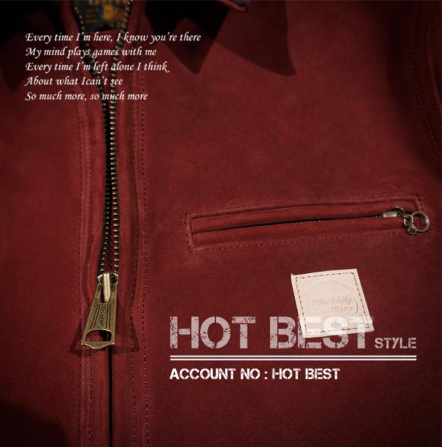 1.3mm カウスエード スタンダードスタイル メンズ 革ジャン シングルライダース イタリアンレザー 牛革