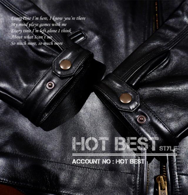 1.3mm カウハイド スタンダードスタイル メンズ 革ジャン シングルライダース イタリアンレザー 牛革