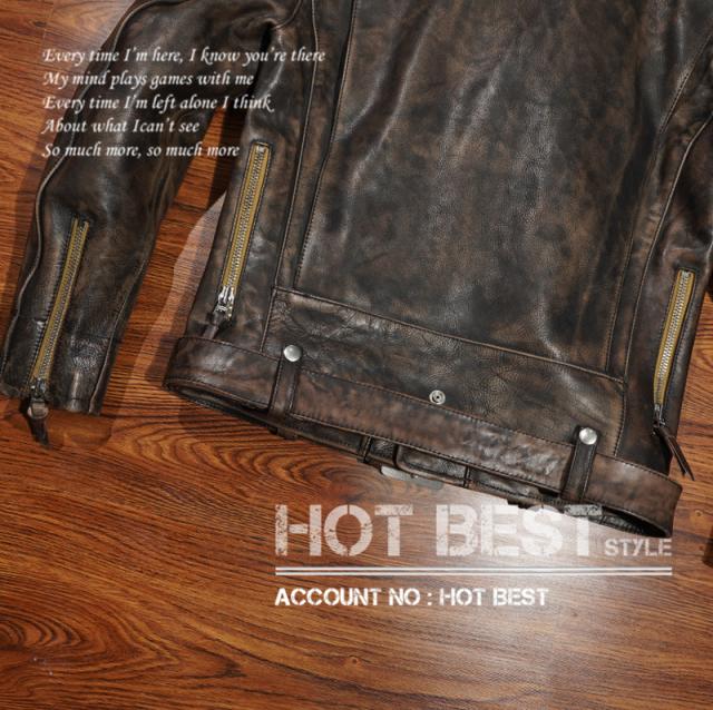 1.4mm カウハイド 30年代スタイル Dポケット ダブルライダース ヴィンテージ加工 レザージャケット トスカーナ イタリアンレザー 牛革