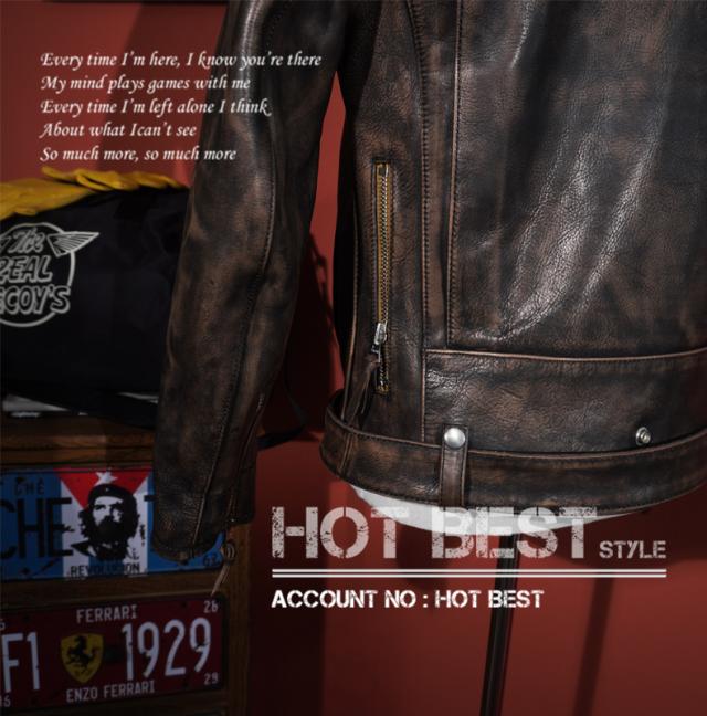 1.4mm カウハイド 30年代スタイル Dポケット ダブルライダース ヴィンテージ加工 レザージャケット トスカーナ イタリアンレザー 牛革