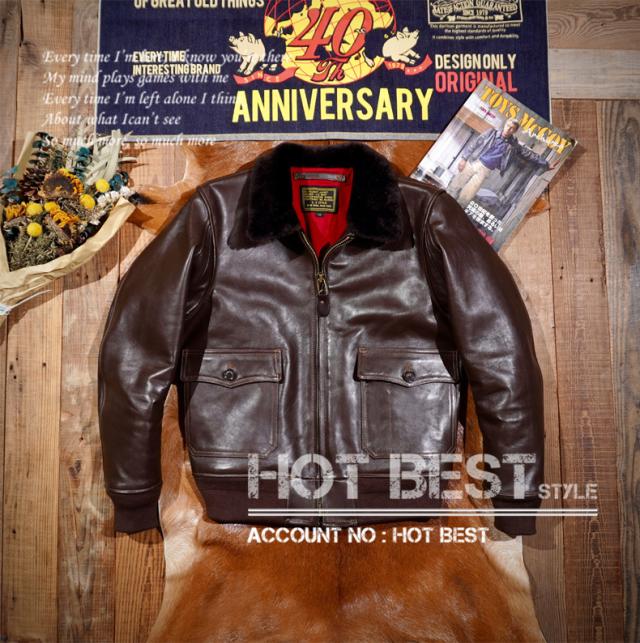 1.3mm茶芯ホースハイド TYPE G-1 フライトジャケット メンズ 革ジャン ボマー ボンバー ムートン レザー 羊毛 馬革