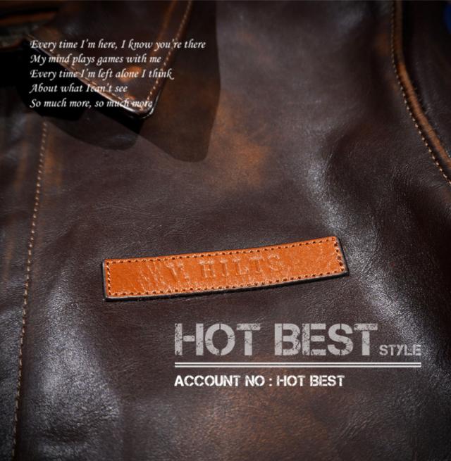 1.3mm 茶芯カウハイド 復刻40年代 USAF TYPE A-2 V. HILTS ヴィンテージ加工 フライトジャケット WWII 1942 大脱走 タンニンなめし牛革