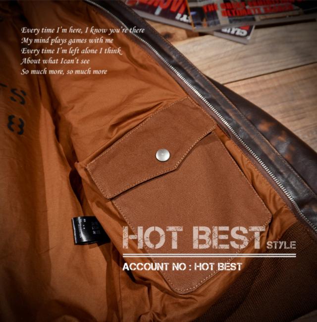 1.3mm 茶芯カウハイド 復刻40年代 USAF TYPE A-2 V. HILTS ヴィンテージ加工 フライトジャケット WWII 1942 大脱走 タンニンなめし牛革