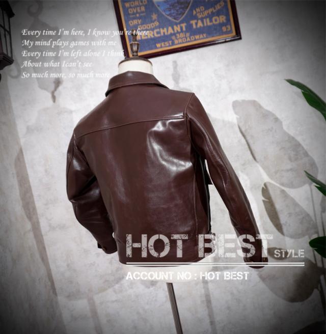 1.2mm ホースハイド 復刻20年代 A-1タイプ メンズ 革ジャン コサックジャケット ボンバー フライト スポーツ 植物鞣し 馬革