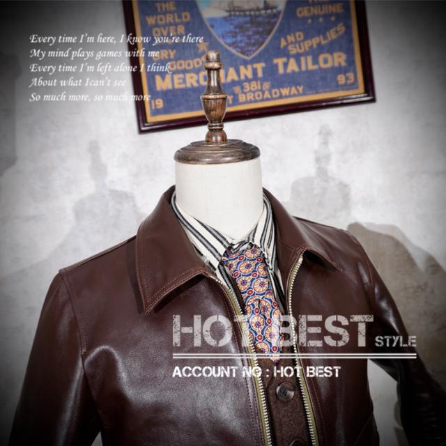 1.2mm ホースハイド 復刻20年代 A-1タイプ メンズ 革ジャン コサックジャケット ボンバー フライト スポーツ 植物鞣し 馬革