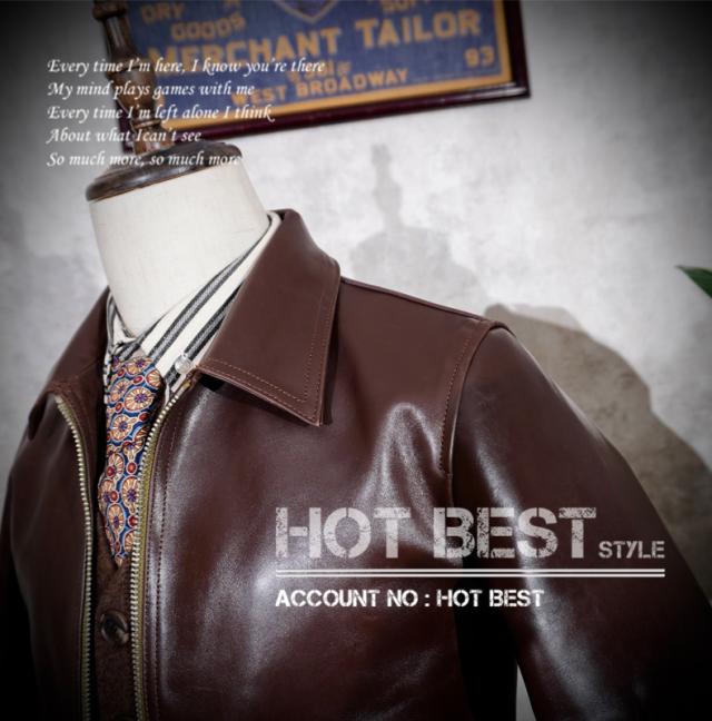 1.2mm ホースハイド 復刻20年代 A-1タイプ メンズ 革ジャン コサックジャケット ボンバー フライト スポーツ 植物鞣し 馬革