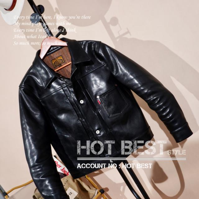 1.4mm ホースハイド ファーストタイプ Gジャンメンズ 革ジャン ライダース レザージャケット 506 1st Type タンニンなめし 馬革