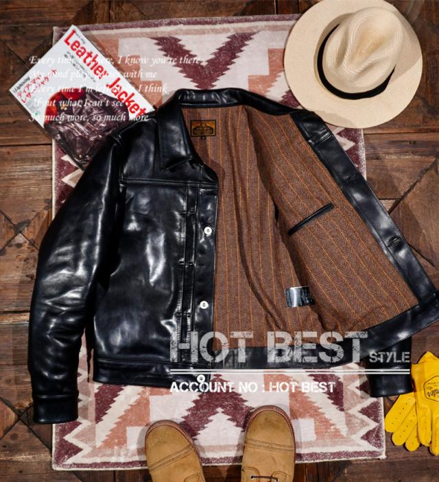 1.4mm ホースハイド ファーストタイプ Gジャンメンズ 革ジャン ライダース レザージャケット 506 1st Type タンニンなめし 馬革