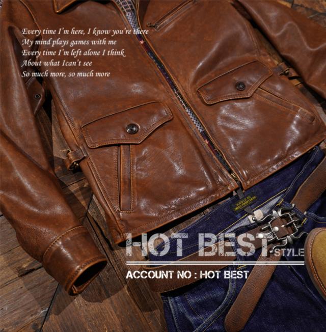 1.2mm ホースハイド 30年代 ニュースマンコート ウォッシュ加工 メンズ 革ジャン ヴィンテージ レザージャケット カーコート ブレーキマン 牛革