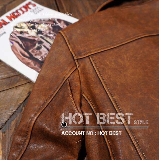 1.2mm ホースハイド 30年代 ニュースマンコート ウォッシュ加工 メンズ 革ジャン ヴィンテージ レザージャケット カーコート ブレーキマン 牛革