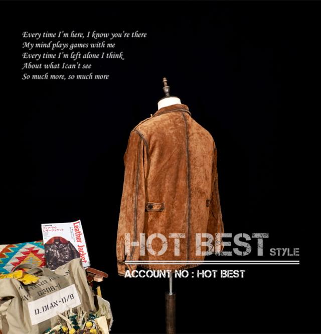 1.2mm カウスエード ヴィンテージ ミリタリー トロピカルコンバットユニフォームType ライダース レザージャケット 牛革