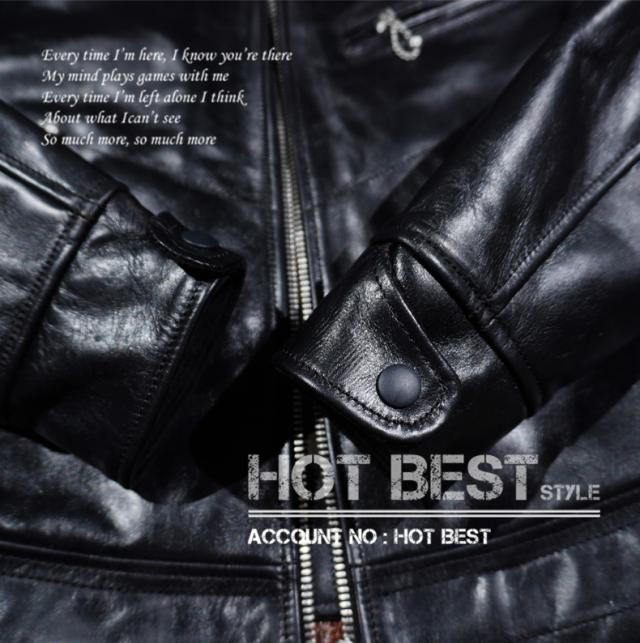 1.4mm 茶芯ホースハイド 30sスタイル シングルライダース メンズ 革ジャン レザージャケット トスカーナ植物鞣し革 馬革