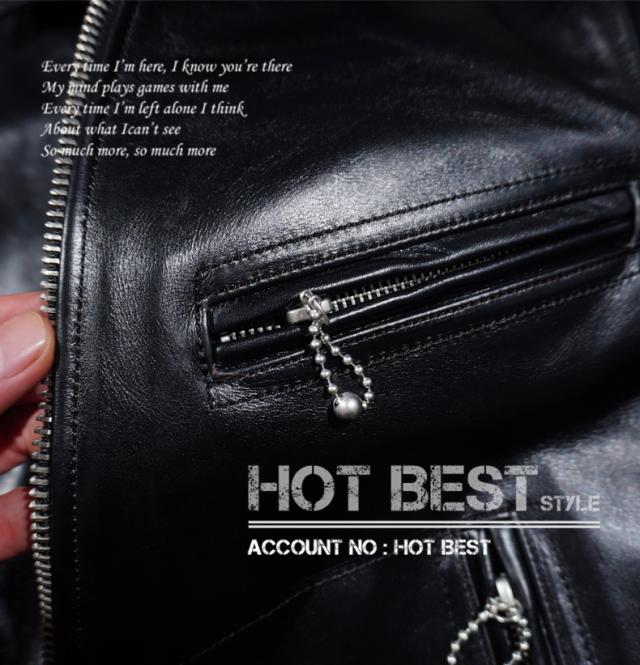 1.4mm 茶芯ホースハイド 30sスタイル シングルライダース メンズ 革ジャン レザージャケット トスカーナ植物鞣し革 馬革