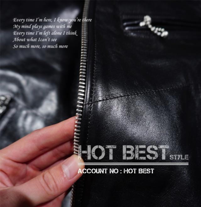 1.4mm 茶芯ホースハイド 30sスタイル シングルライダース メンズ 革ジャン レザージャケット トスカーナ植物鞣し革 馬革