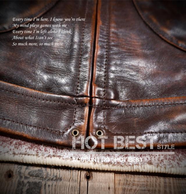 最高峰 1.3mm 茶芯カウハイド 復刻40s アビエイタースタイル レザージャケット ウォッシュ加工 ヴィンテージ 牛革