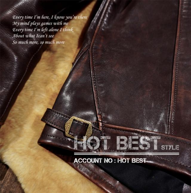 最高峰 1.3mm 茶芯カウハイド 復刻40年代 アビエイタースタイル レザージャケット ウォッシュ加工 ヴィンテージ 牛革