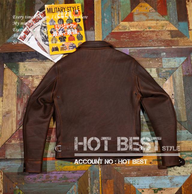 最高峰 2.0mm カウハイド 30年代スタイル シングルライダース メンズ 革ジャン レザージャケット トスカーナ植物鞣し革 牛革