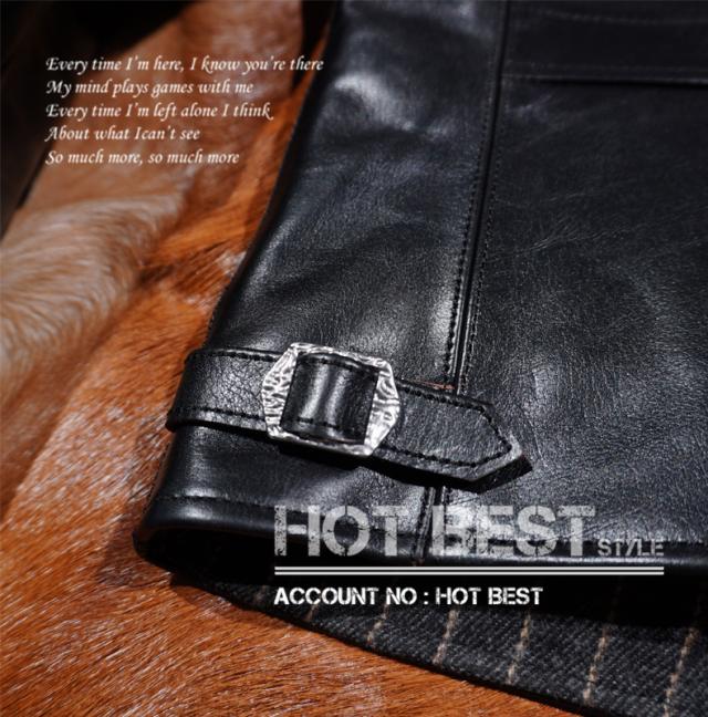 1.4mm 茶芯ホースハイド 30年代スタイル シングルライダース メンズ 革ジャン レザージャケット トスカーナ植物鞣し革 馬革