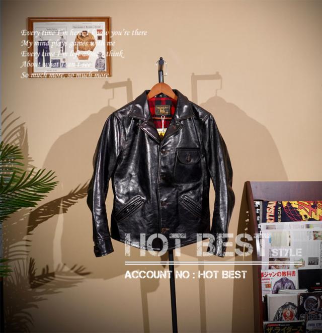 1.3mm 茶芯ホースハイド 復刻40年代 アビエイタースタイル メンズ 革ジャン レザージャケット イタリアンレザー 馬革