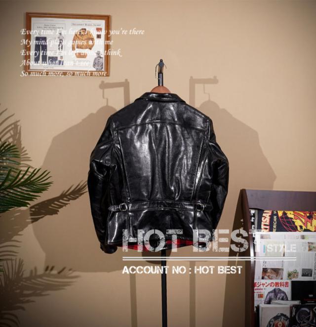 1.3mm 茶芯ホースハイド 復刻40年代 アビエイタースタイル メンズ 革ジャン レザージャケット イタリアンレザー 馬革