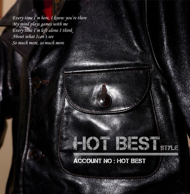 1.3mm 茶芯ホースハイド 復刻40年代 アビエイタースタイル メンズ 革ジャン レザージャケット イタリアンレザー 馬革