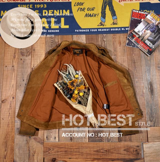 カウスエード  UKスタイル ダブルライダース メンズ 革ジャン レザージャケット ロンジャン ヴィンテージ加工 牛革_8