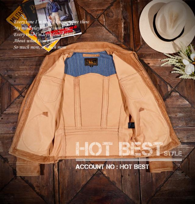 1.1mm シープスキン 復刻40年代 アビエイタースタイル 裏地なし レザージャケット ヴィンテージ加工 羊革