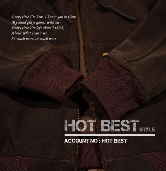 1.3mm カウスエード フーデッドパーカー レザージャケット メンズ 革ジャン ボマー ボンバー ライダース イタリアンレザー 牛革