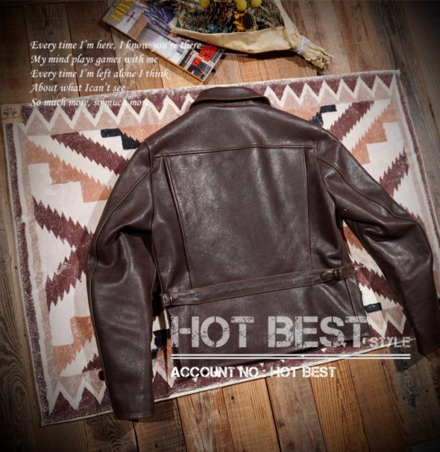 1.3mm カウハイド 復刻30年代 A-1タイプ アインシュタイン コサックジャケット メンズ 革ジャン タンニンなめし 牛革