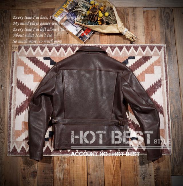 1.3mm カウハイド 復刻30年代 A-1タイプ アインシュタイン コサックジャケット メンズ 革ジャン タンニンなめし 牛革