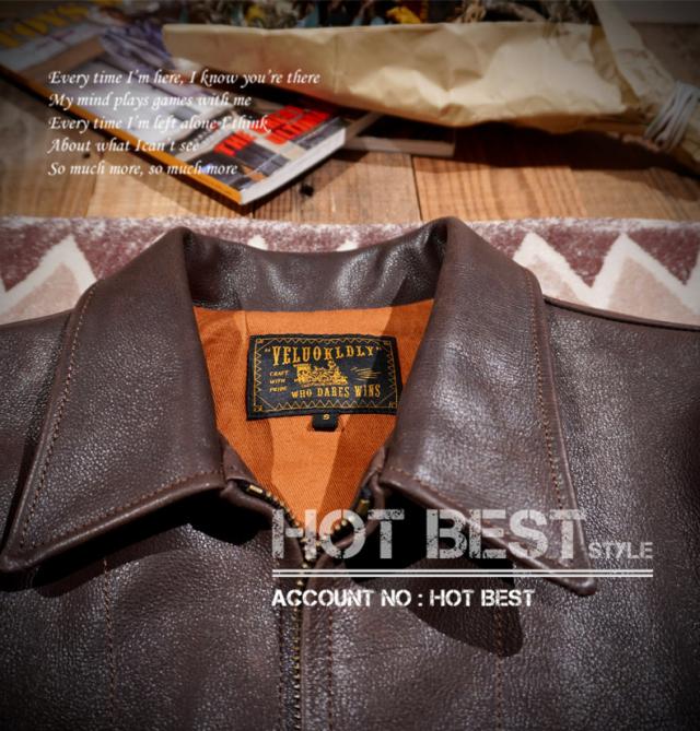 1.3mm カウハイド 復刻30年代 A-1タイプ アインシュタイン コサックジャケット メンズ 革ジャン タンニンなめし 牛革