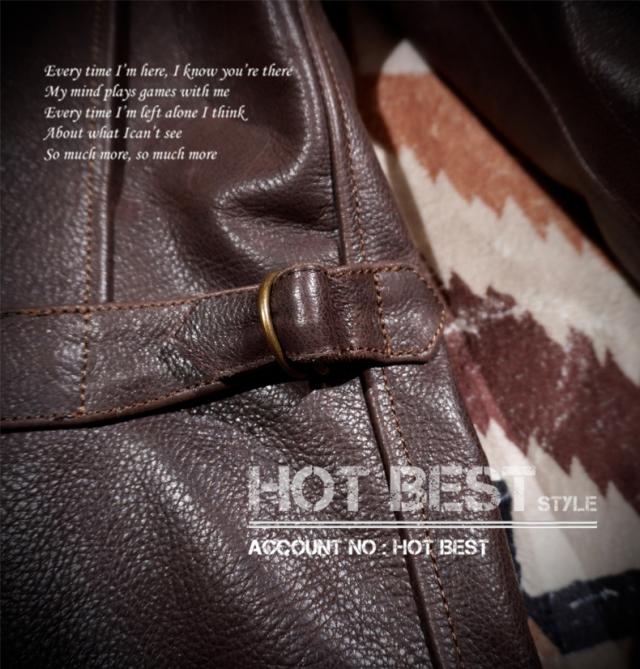 1.3mm カウハイド 復刻30年代 A-1タイプ アインシュタイン コサックジャケット メンズ 革ジャン タンニンなめし 牛革