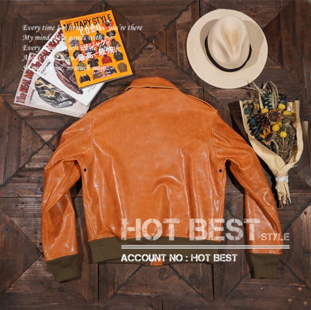 1.3mm カウハイド 復刻30年代 USAF TYPE A-2 フライトジャケット メンズ 革ジャン タンニンなめし 染料仕上げ オイルレザー 牛革