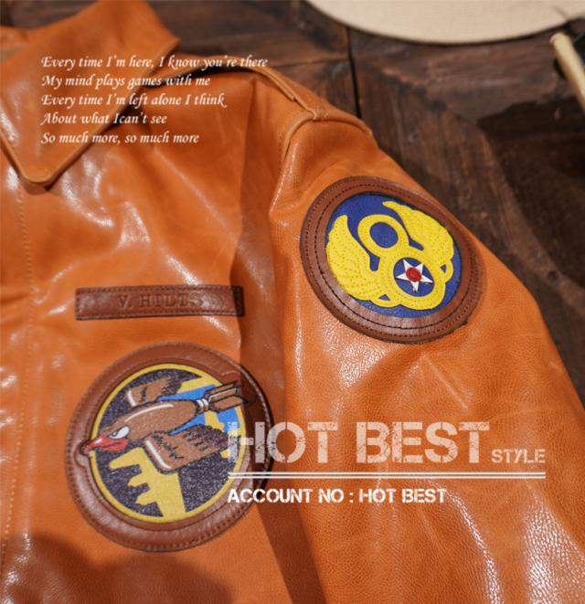 1.3mm カウハイド 復刻30年代 USAF TYPE A-2 フライトジャケット メンズ 革ジャン タンニンなめし 染料仕上げ オイルレザー 牛革