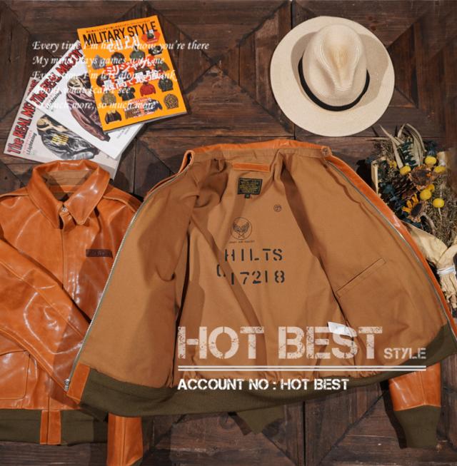 1.3mm カウハイド 復刻30年代 USAF TYPE A-2 フライトジャケット メンズ 革ジャン タンニンなめし 染料仕上げ オイルレザー 牛革