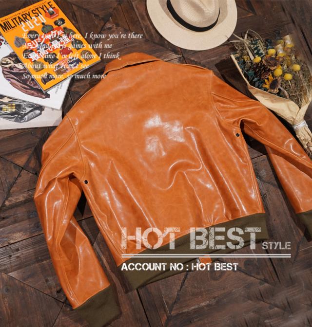 1.3mm カウハイド 復刻30年代 USAF TYPE A-2 パッチ無し フライトジャケット メンズ 革ジャン タンニンなめし 染料仕上げ オイルレザー 牛革