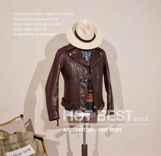 1.3mm カウハイド 30年代スタイル Dポケット ダブルライダース メンズ 革ジャン レザージャケット オイルワックスレザー ベジタブル 牛革