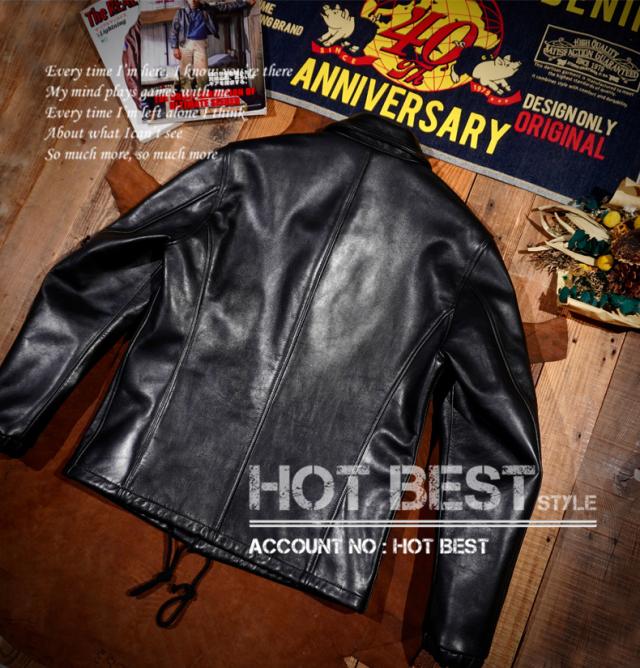 1.3mm ホースハイド コーチジャケット レザージャケット カーコート ブレーキマン オイルレザー 馬革