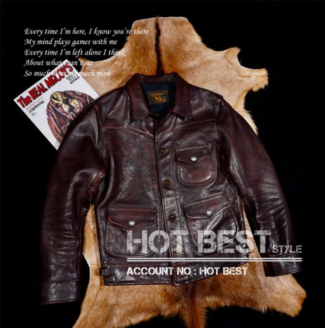 1.3mm 茶芯カウハイド 復刻20年代 A-1タイプ コサック スポーツジャケット ボマー ボンバー フライト イタリアンレザー 牛革