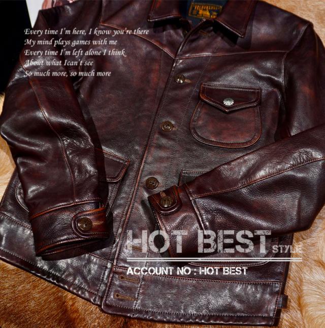 1.3mm 茶芯カウハイド 復刻20年代 A-1タイプ コサック スポーツジャケット ボマー ボンバー フライト イタリアンレザー 牛革