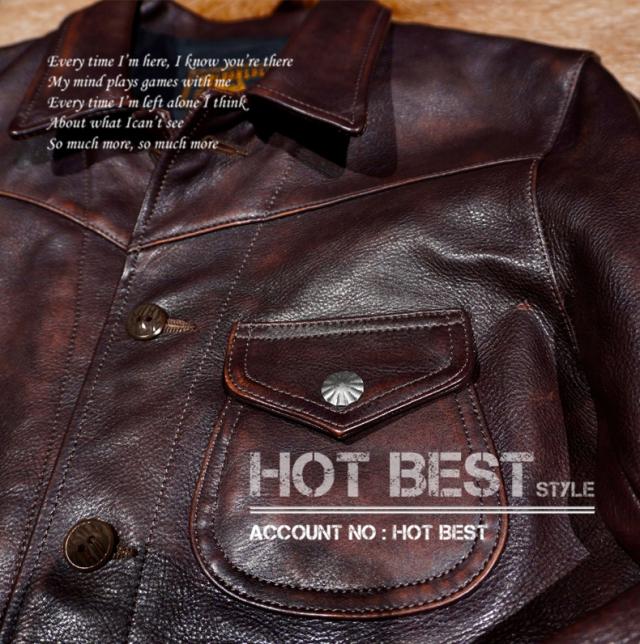 1.3mm 茶芯カウハイド 復刻20年代 A-1タイプ コサック スポーツジャケット ボマー ボンバー フライト イタリアンレザー 牛革