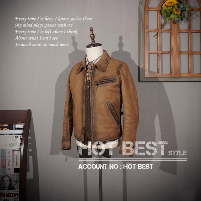 1.3mm カウハイド 1930s トラッカースタイル ライダース ウォッシュ