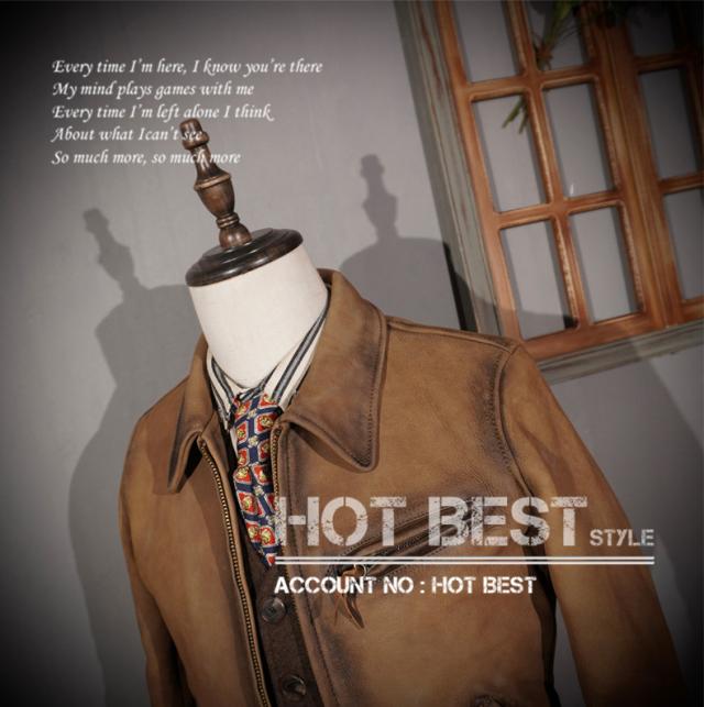 1.3mm カウハイド 30年代 トラッカースタイル メンズ 革ジャン ヴィンテージ加工 シングルライダース レザージャケット 牛革