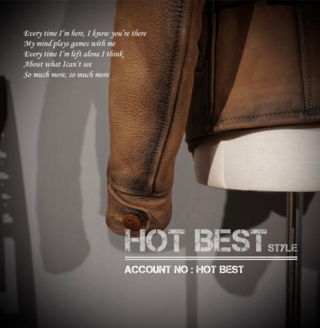 1.3mm カウハイド 30年代 トラッカースタイル メンズ 革ジャン ヴィンテージ加工 シングルライダース レザージャケット 牛革